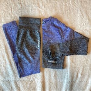 LIKE NEW Gymshark ombré seamless set